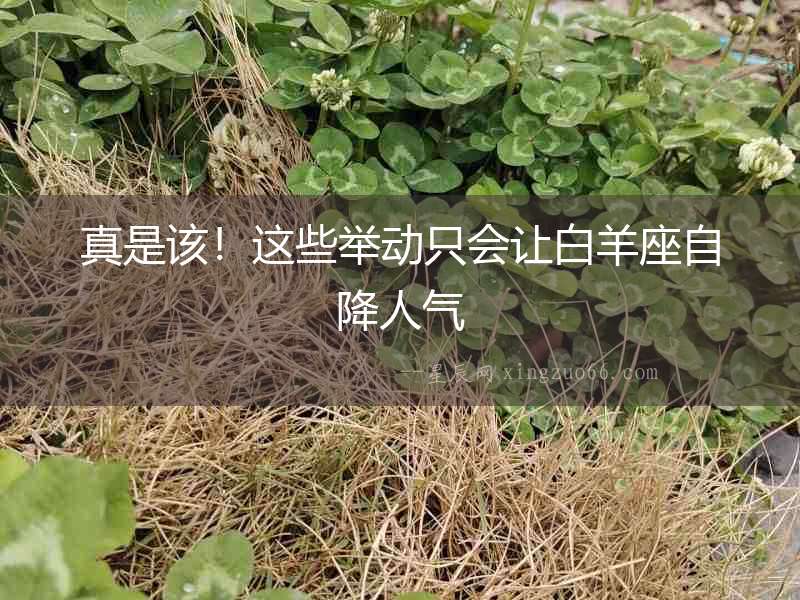 真是該！這些舉動只會讓白羊座自降人氣