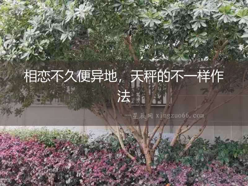 相戀不久便異地，天秤的不一樣作法