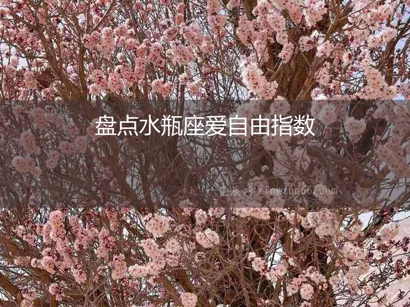 盤點水瓶座愛自由指數