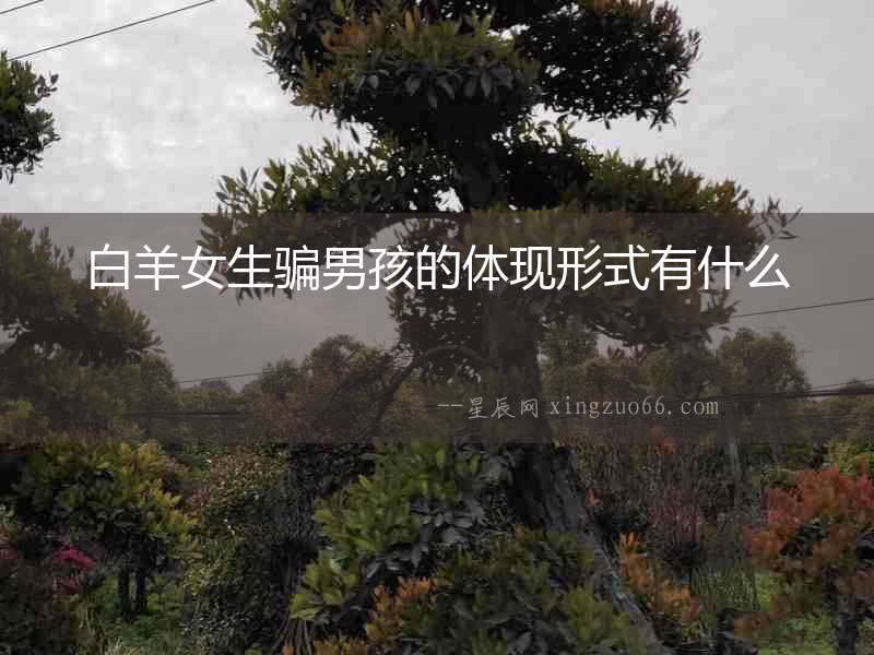 白羊女生騙男孩的體現形式有什么