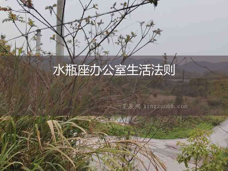 水瓶座辦公室生活法則