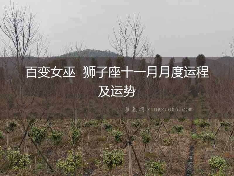 百變女巫  獅子座十一月月度運程及運勢