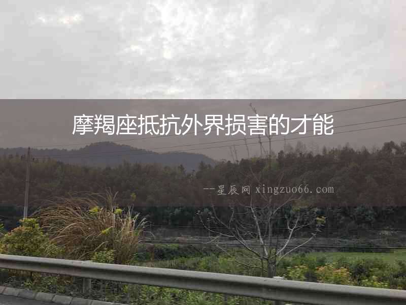摩羯座抵抗外界損害的才能
