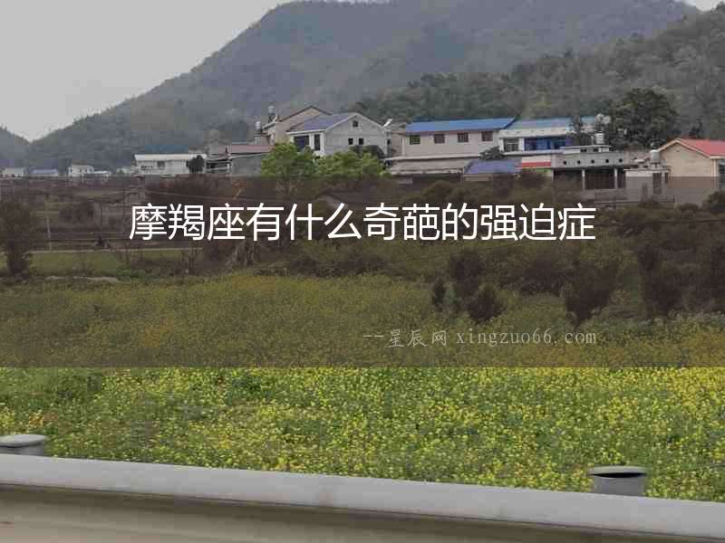 摩羯座有什么奇葩的強(qiáng)迫癥