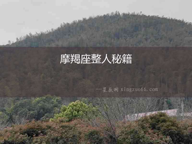 摩羯座整人秘籍
