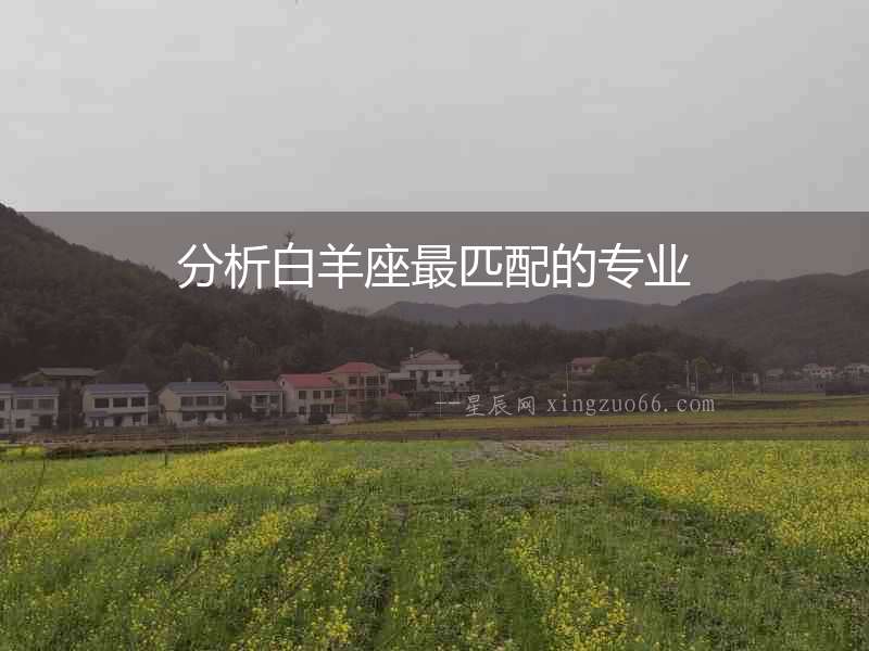 分析白羊座最匹配的專業