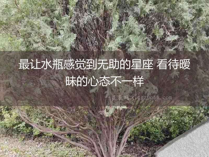 最讓水瓶感覺到無助的星座 看待曖昧的心態不一樣
