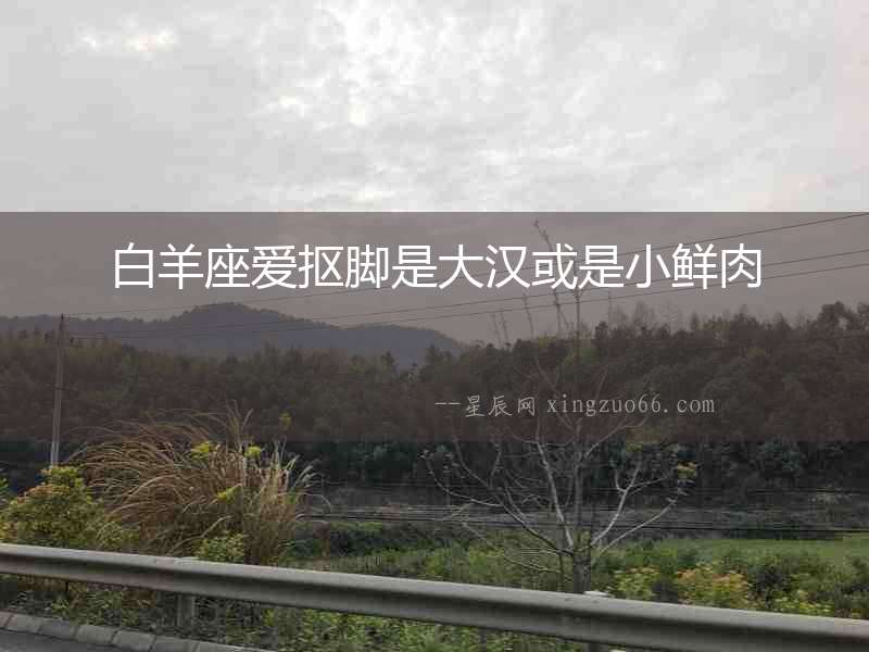 白羊座愛摳腳是大漢或是小鮮肉