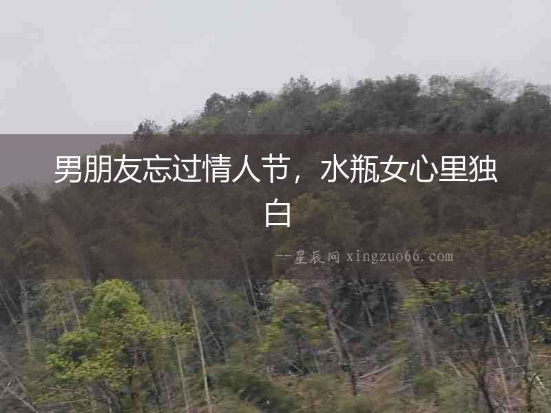 男朋友忘過情人節，水瓶女心里獨白