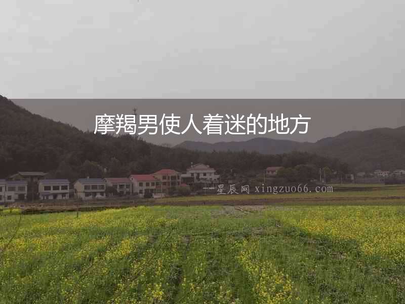 摩羯男使人著迷的地方