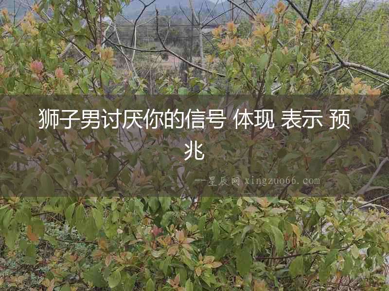 獅子男討厭你的信號 體現(xiàn) 表示 預兆