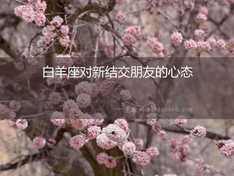 白羊座對新結交朋友的心態