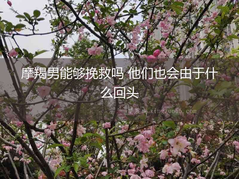摩羯男能夠挽救嗎 他們也會由于什么回頭