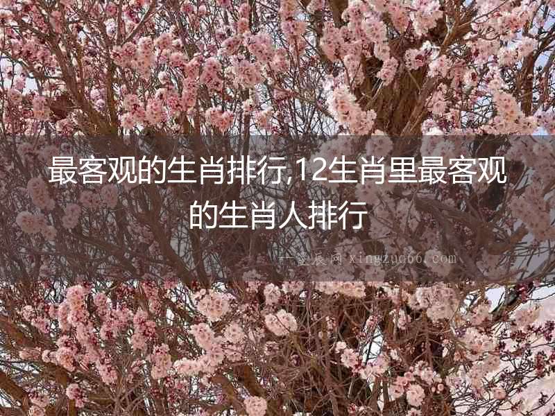最客觀的生肖排行,12生肖里最客觀的生肖人排行