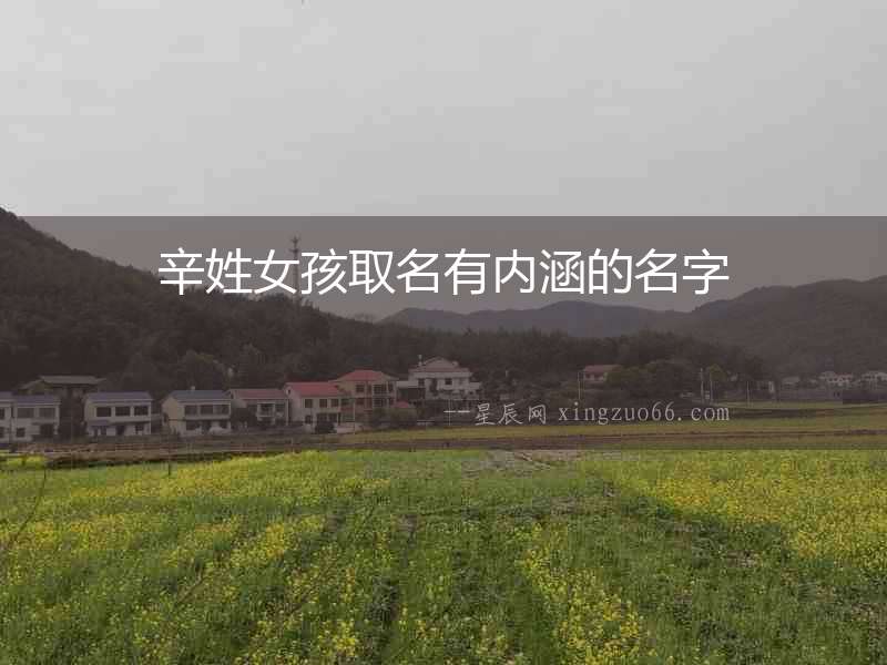 辛姓女孩取名有內涵的名字