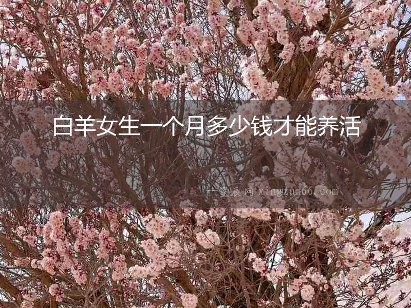 白羊女生一個月多少錢才能養活