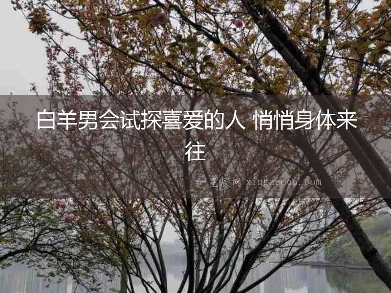 白羊男會試探喜愛的人 悄悄身體來往