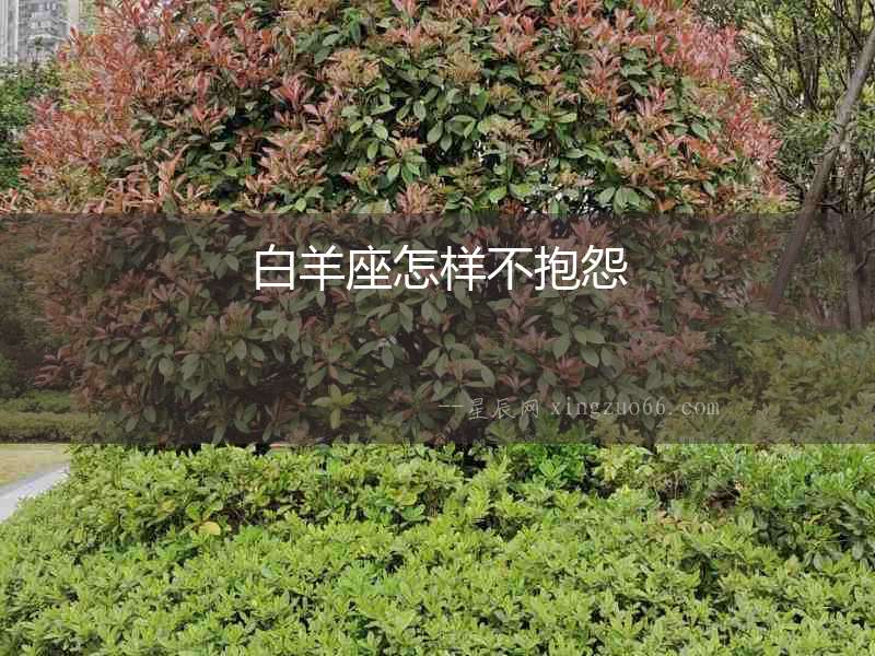 白羊座怎樣不抱怨