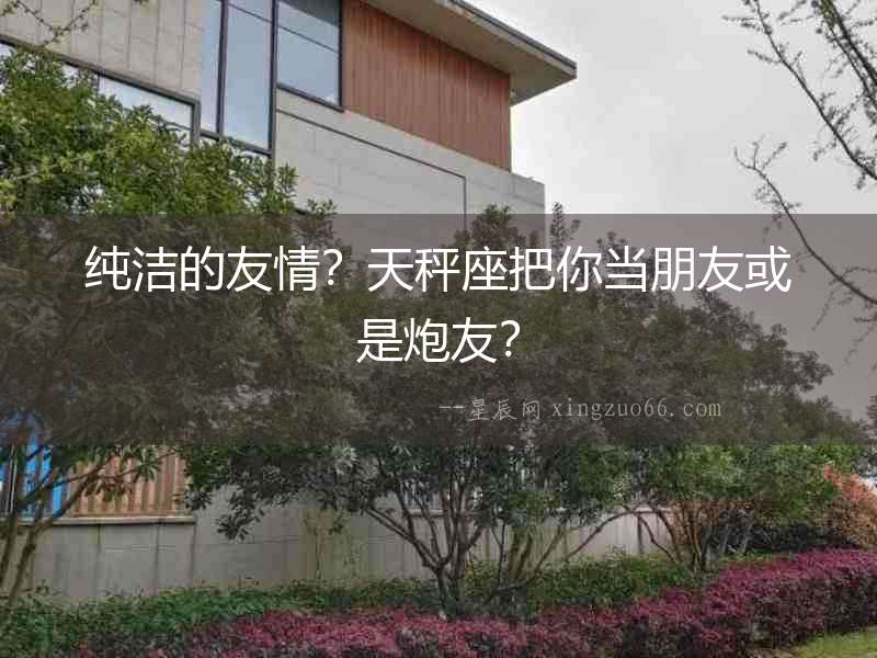 純潔的友情？天秤座把你當(dāng)朋友或是炮友？