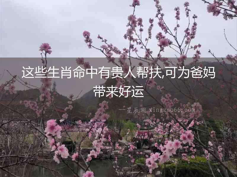這些生肖命中有貴人幫扶,可為爸媽帶來好運