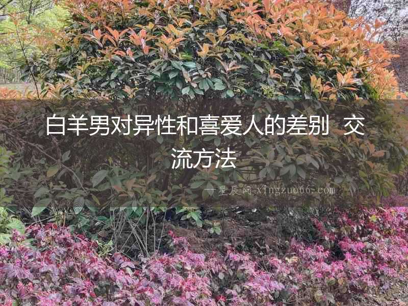 白羊男對異性和喜愛人的差別  交流方法