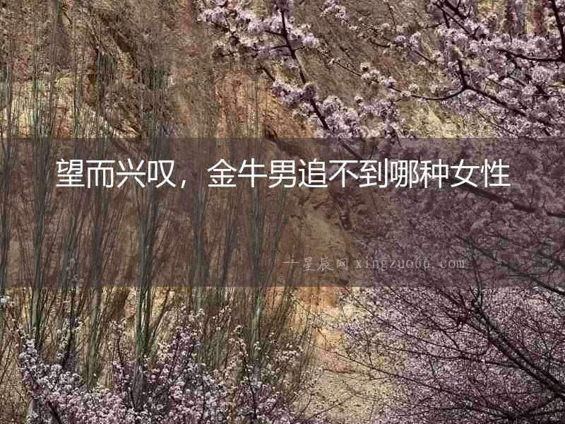 望而興嘆，金牛男追不到哪種女性