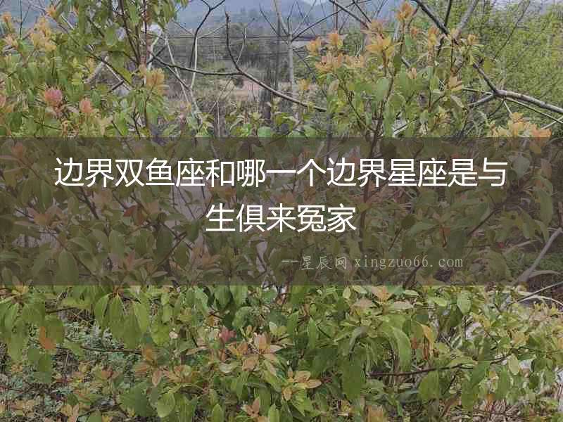 邊界雙魚座和哪一個邊界星座是與生俱來冤家
