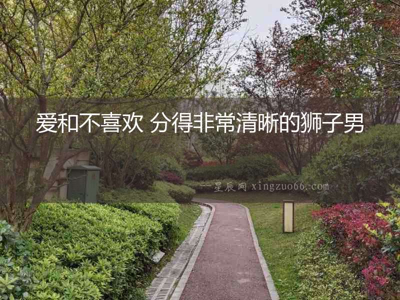愛和不喜歡 分得非常清晰的獅子男