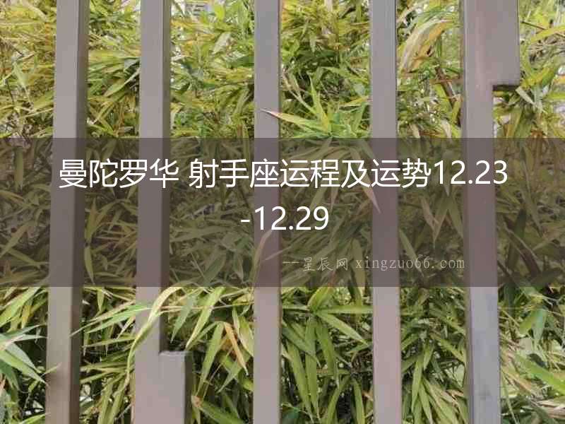 曼陀羅華 射手座運程及運勢12.23-12.29