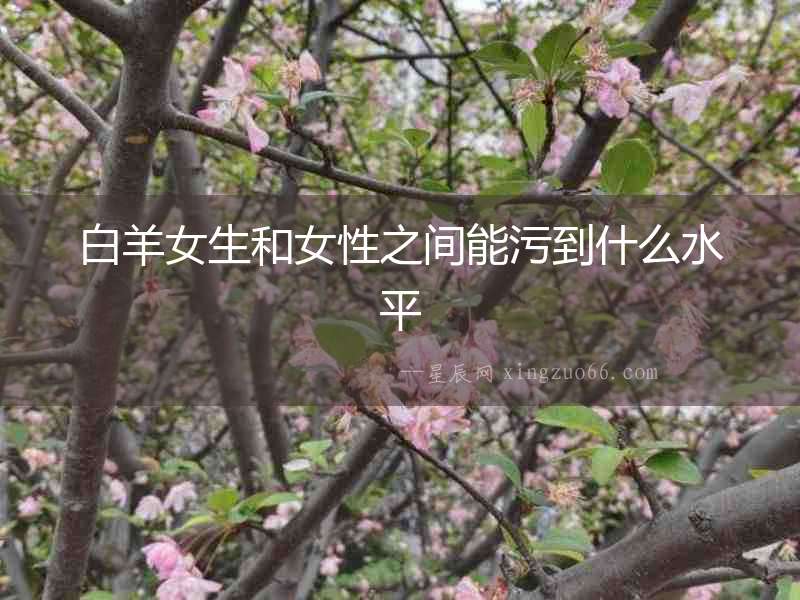 白羊女生和女性之間能污到什么水平