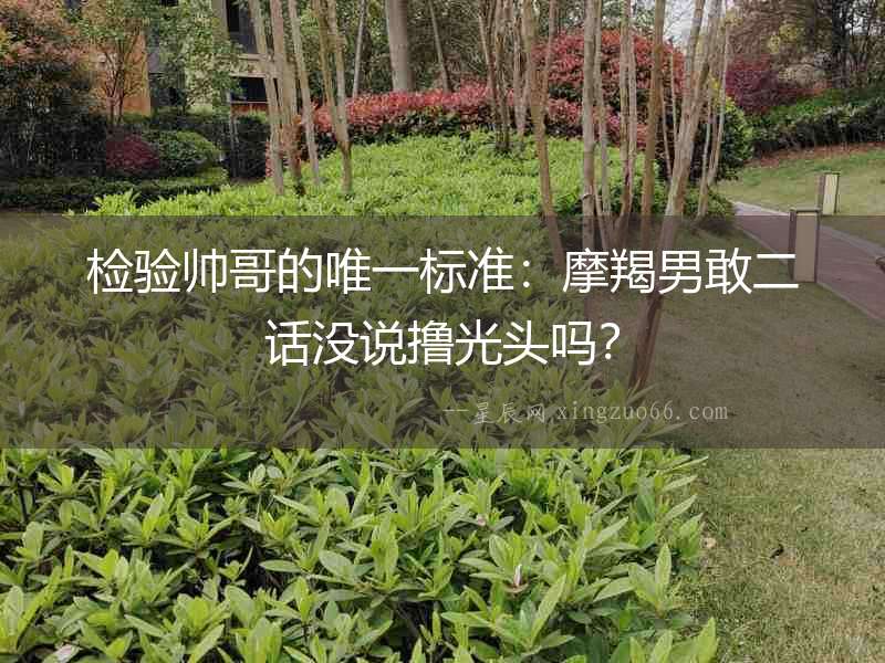 檢驗帥哥的唯一標(biāo)準：摩羯男敢二話沒說擼光頭嗎？