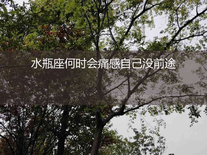 水瓶座何時會痛感自己沒前途