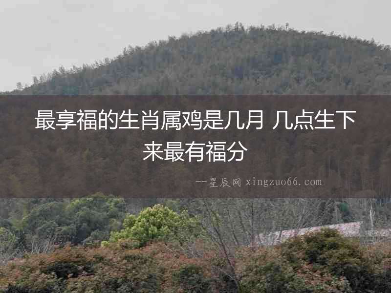 最享福的生肖屬雞是幾月 幾點(diǎn)生下來(lái)最有福分