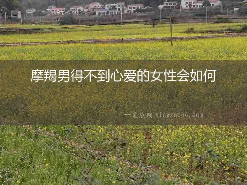 摩羯男得不到心愛的女性會如何
