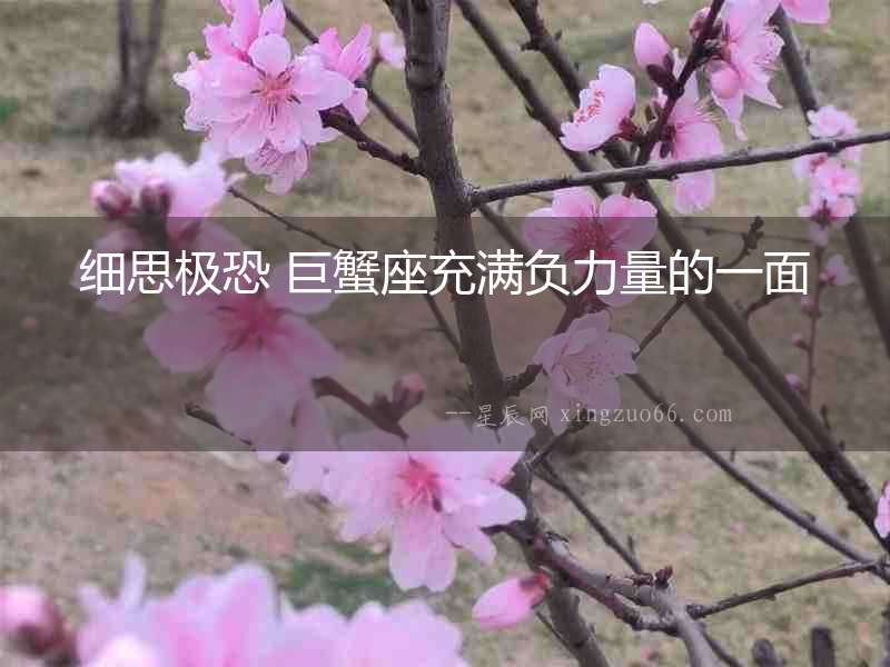 細思極恐 巨蟹座充滿負力量的一面