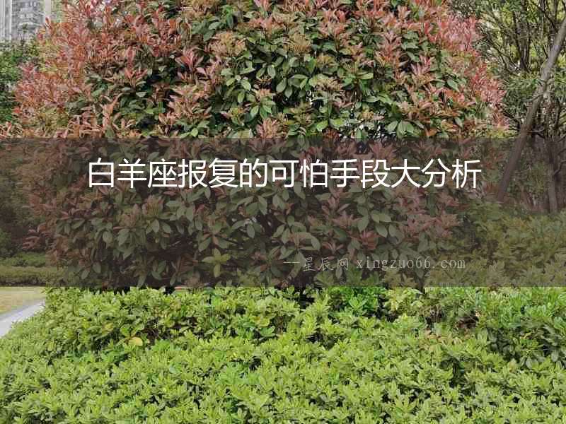 白羊座報復的可怕手段大分析