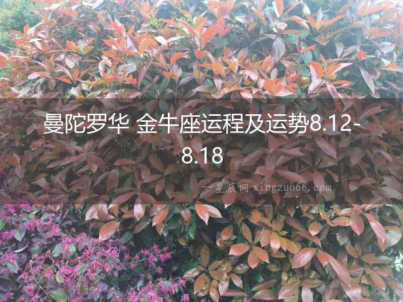 曼陀羅華 金牛座運程及運勢8.12-8.18