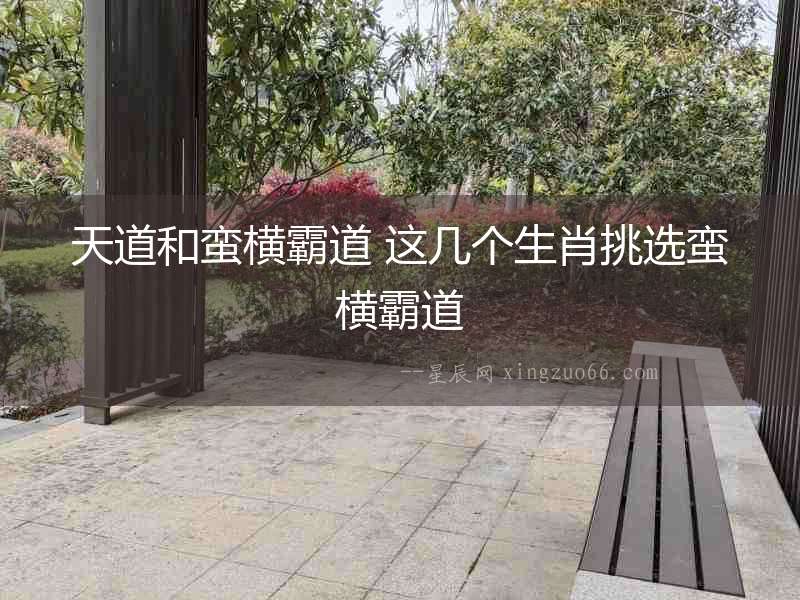 天道和蠻橫霸道 這幾個生肖挑選蠻橫霸道