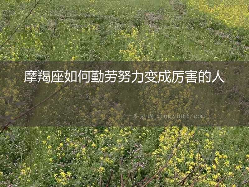 摩羯座如何勤勞努力變成厲害的人