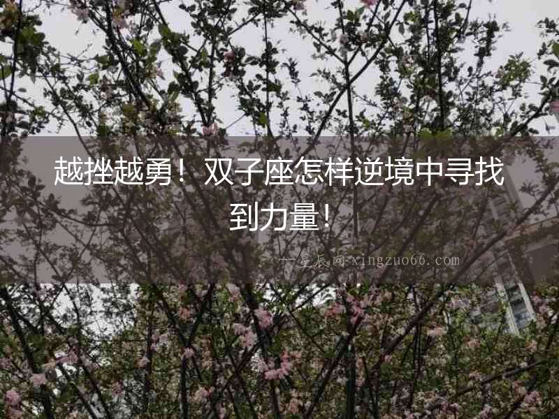越挫越勇！雙子座怎樣逆境中尋找到力量！