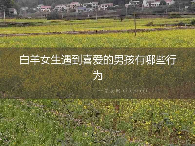 白羊女生遇到喜愛的男孩有哪些行為