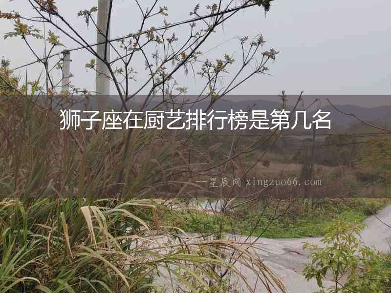 獅子座在廚藝排行榜是第幾名