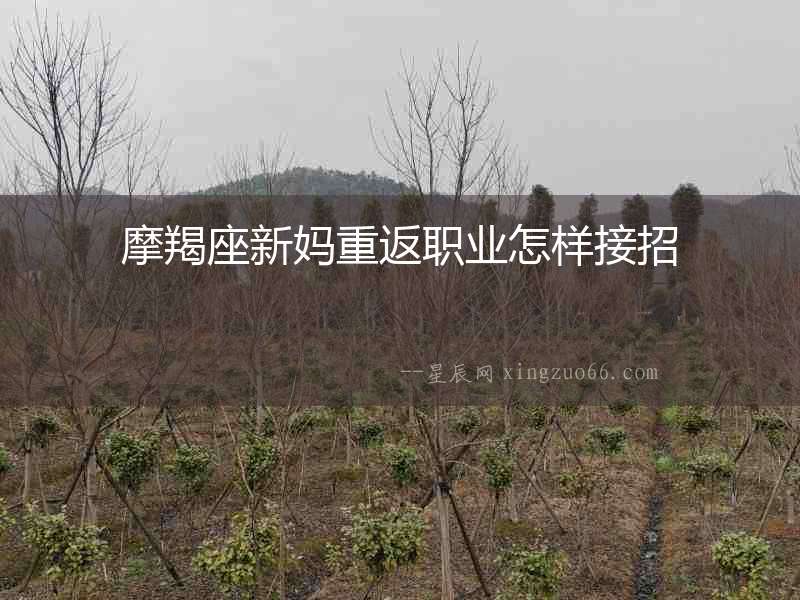 摩羯座新媽重返職業怎樣接招