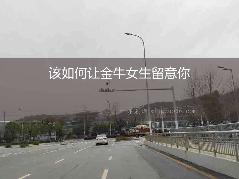 該如何讓金牛女生留意你