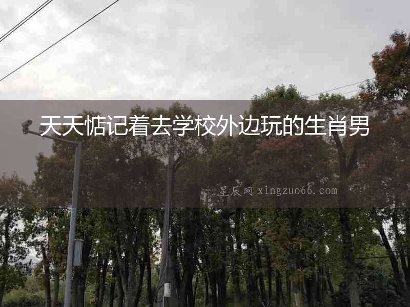 天天惦記著去學校外邊玩的生肖男