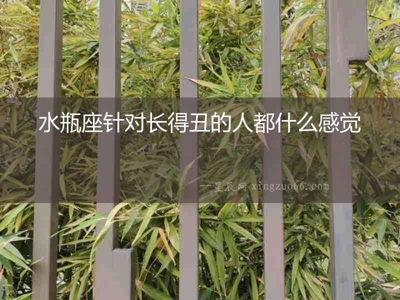 水瓶座針對長得丑的人都什么感覺