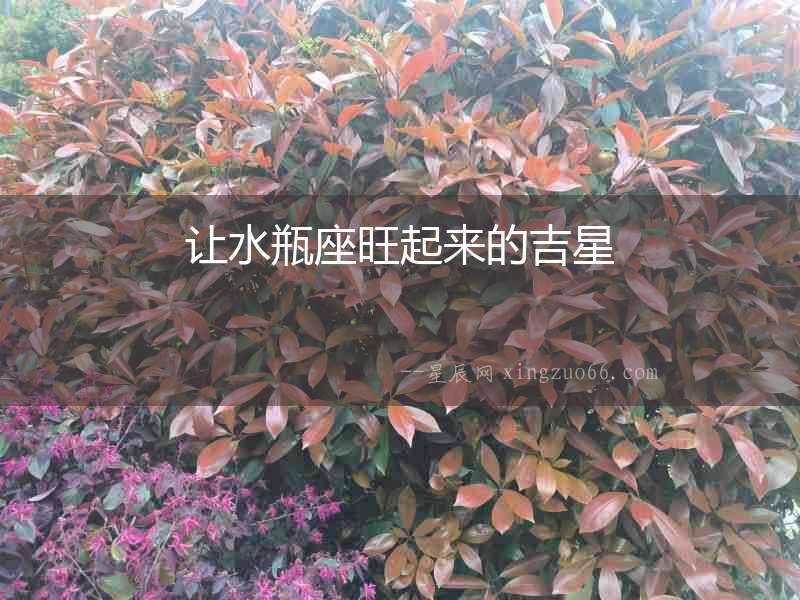 讓水瓶座旺起來的吉星