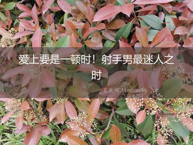 愛上要是一頓時！射手男最迷人之時