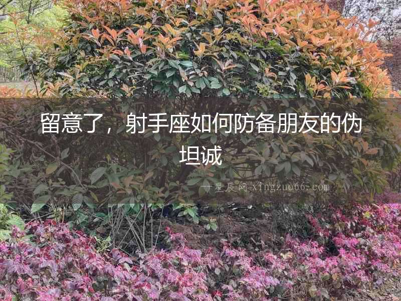 留意了，射手座如何防備朋友的偽坦誠