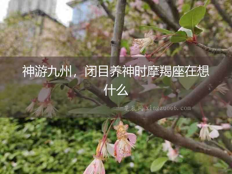 神游九州，閉目養神時摩羯座在想什么